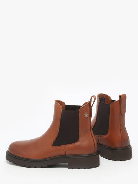 Chelsea Boots Uit Leder Tommy hilfiger Bruin women 8766BDS ander zicht 2